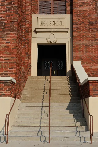 0011North Fort Worth High School East Entrance Texas