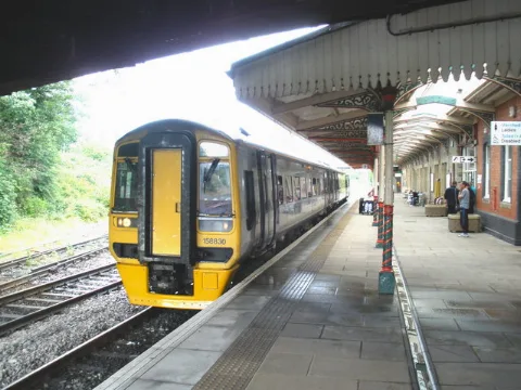 A Birmingham Train Stands At Platform 1, Wrexham General Geograph.org.uk 1409937