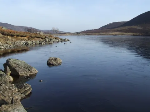 A Frozen Loch Lee Geograph.org.uk 700991