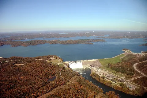 Aerial Photo Of Table Rock Dam, Lake, And White River, October 2009