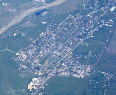 Aerial View Of The Petrotel Refinery, Ploiești