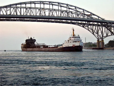 Algosteel Passes Under The Blue Water Bridges