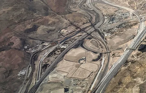 American Dam And Canal At Smeltertown El Paso Texas