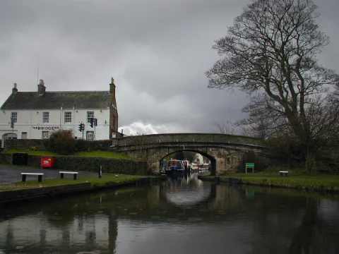 Approaching The Bridge At Ratho In The Rain Geograph.org.uk 424781