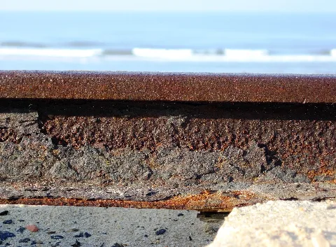 Beach Railway In Costa Da Caparica, Portugal