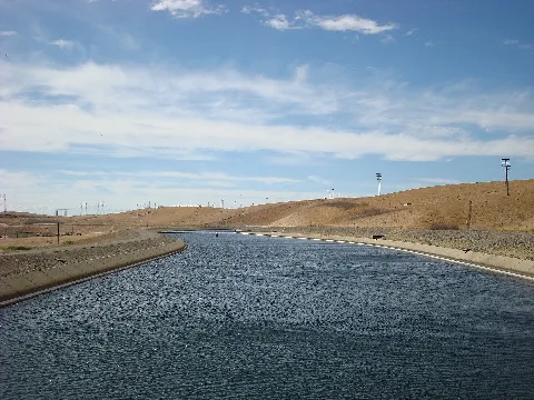 Bethany Reservoir And California Aqueduct
