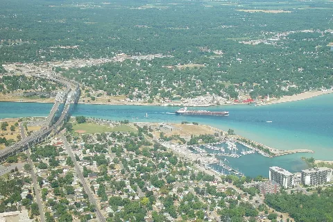 Bluewater Bridge, Aerial View