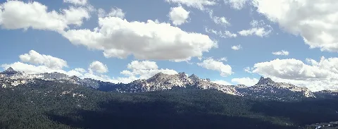 Cathedral Range Showing Unicorn Peak And Cathedral Peak