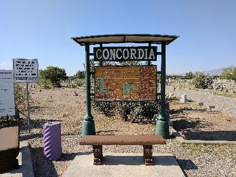 Concordia Cemetery Sign