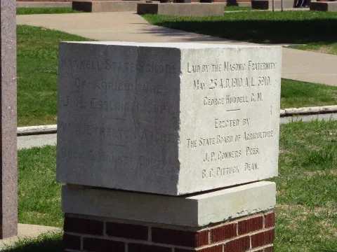 Cornerstone Of Haskell State School Of Agriculture, Built 1911, Demolished 1987