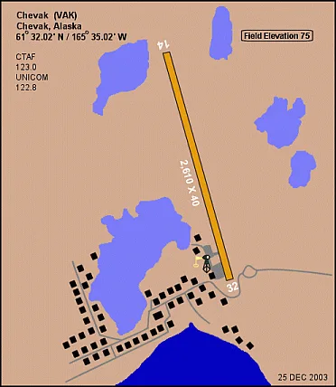 Diagram Of Chevak Airport In Chevak, Alaska