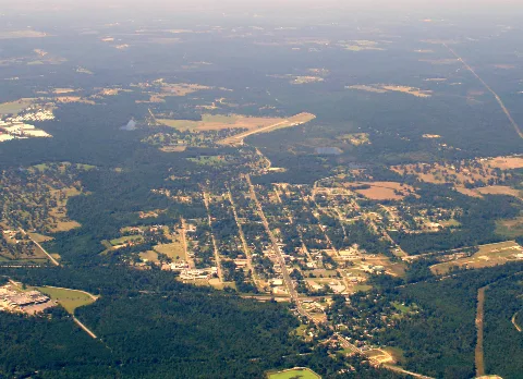 Elberta, Alabama From A Plane