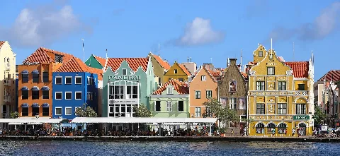 Facades Of Handelskade, Willemstad, Curaçao February 2020