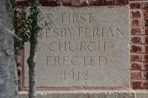 First Presbyterian Church, Sallisaw Ok, Dedication Stone