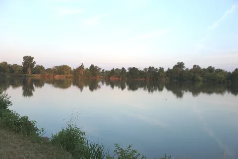 Ford Lake Viewed From Wabash Street Milan Michigan