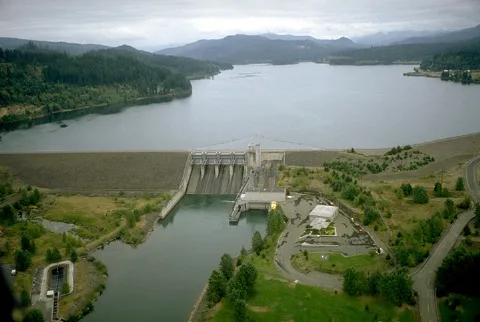 Foster Dam Aerial