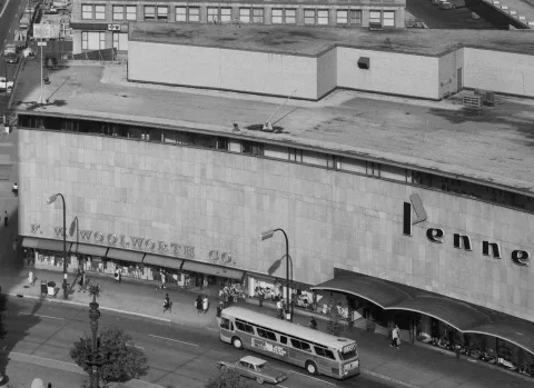 Fw Woolworth, Penneys, Indy, 1970