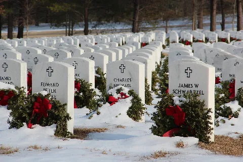 Georgia National Cemetery Gravestones January 2017