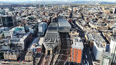 Glasgow Central Railway Station Aerial 2025 04 17 04