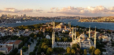 Historical Peninsula And Modern Skyline Of Istanbul