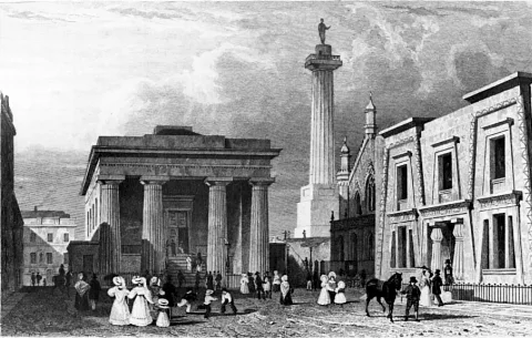 John Foulston's Town Hall, Column And Library In Devonport