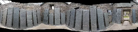 Kilmartin Kirkyard Composite View Of Stone Shelter