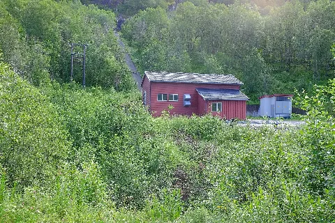 Kvarv Hydropower Plant Seen From Europe Road 6