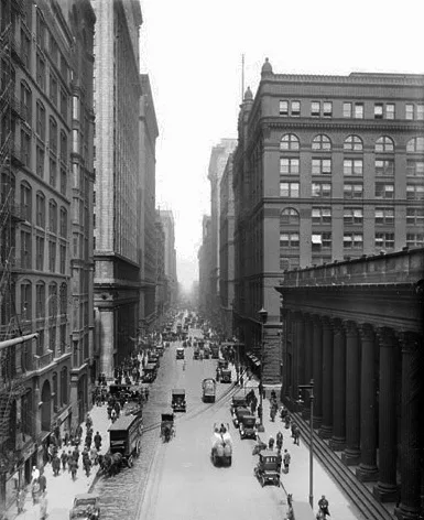 Lasalle Street From Old Chicago Board Of Trade Building