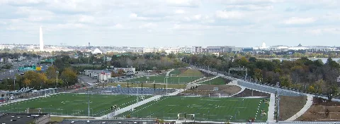 Long Bridge Park Fields And Railway