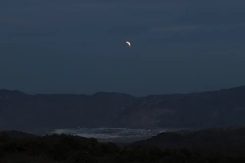 Lunar Eclipse Over Deep Springs Valley, California, Us