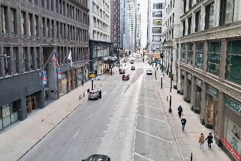 Madison St West At Washington Wabash Station Chicago, Il March 2026