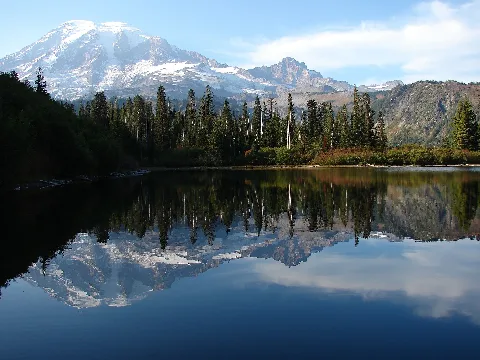 Mt Rainier Reflecting In Bench Lake. Early September 2015. (D69F6E3857A44Dfc91Cc332C1Ea5077A)