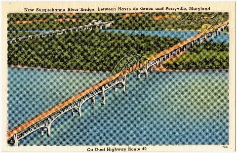 New Susquehanna River Bridge, Between Havre De Grace And Perryville, Maryland (73351)