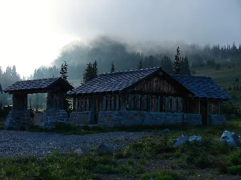 Old Gas Station Under Fog. (F3Cc2C1419Fc478F8Cb919Ca9481796A)