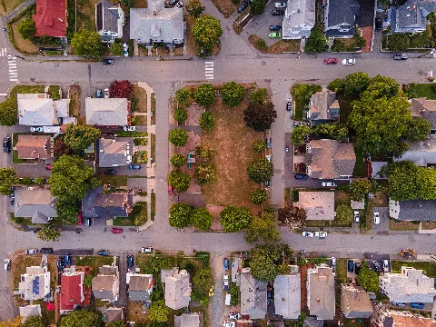 Overhead View Of The The Island, August 2020
