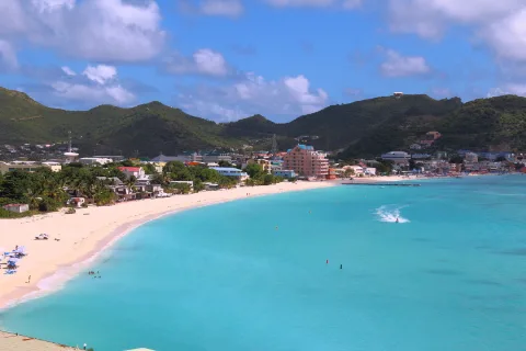 Philipsburg And The Great Bay, Sint Maarten, Caribbean
