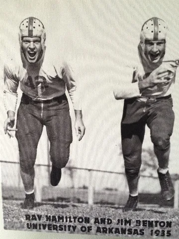 Ray Hamilton And Jim Benton, Arkansas Razorbacks 1935