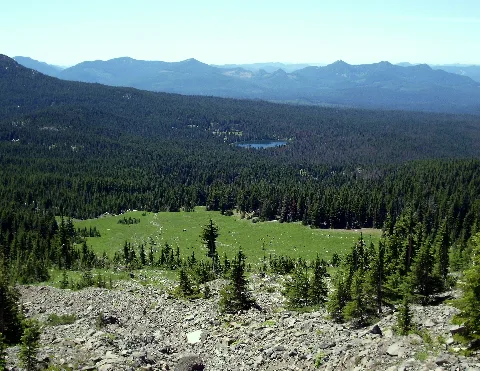 Santiam Lake From Three Fingered Jack Cropped For 11X85 P3042