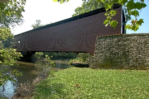 Schenck's Mill Covered Bridge Side View 3000Px