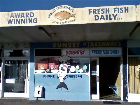 Sunset Fish And Chip Shop, Rotorua Nz