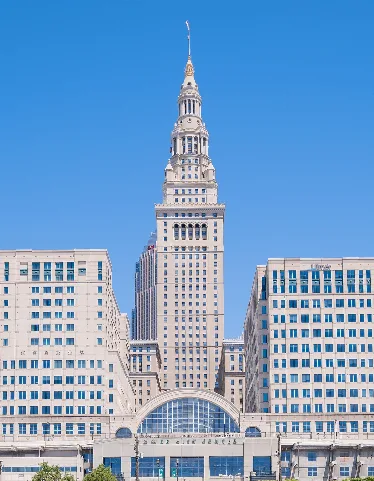Terminal Tower From Cuyahoga River Cropped
