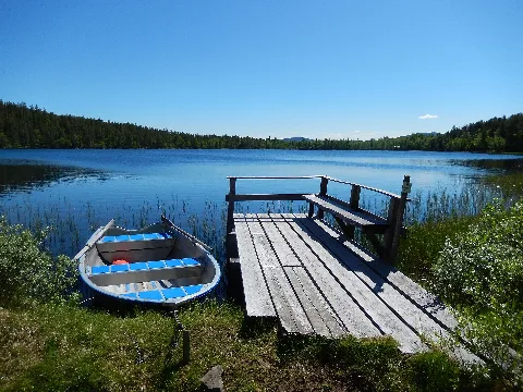Tevsjön Med Roddbåt