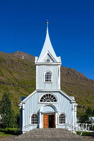 The Blue Church In Seyðisfjörður, Iceland (48359468331)