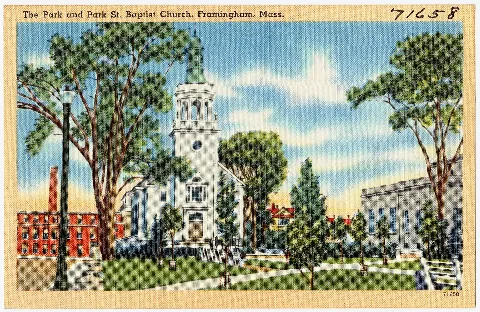 The Park And Park St. Baptist Church, Framingham, Mass (71658)