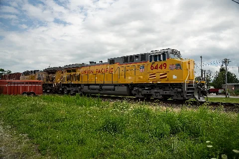 Union Pacific Up 6449 Passing Through Casey, Illinois July 2023