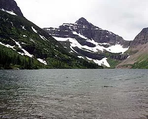 Upper Two Medicine Lake And Lone Walker Mountain