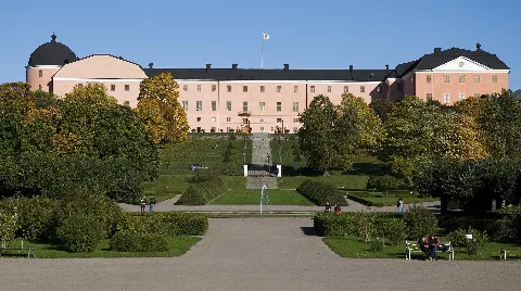 Uppsala Slott As Seen From The Botanical Garden