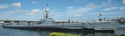 Uss Bowmin Submarine Full View Side