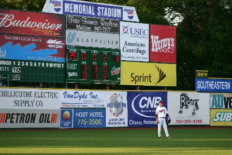 Va Memorial Stadium Scoreboard Chillicothe Ohio 2006