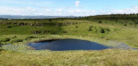 Walls Loch From Walls Hill, East Renfrewshire, Scotland